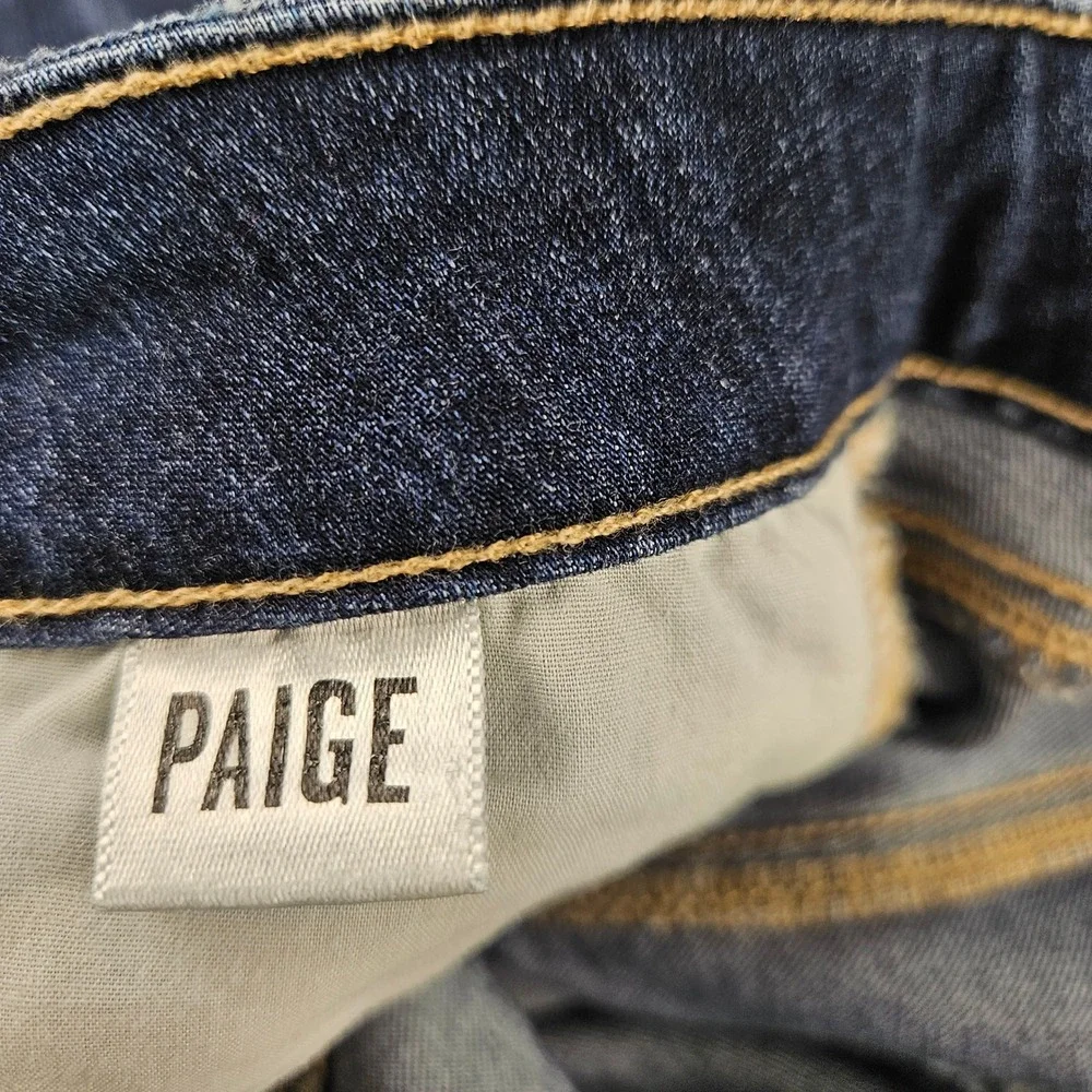 Paige Verdugo Ultra Skinny Distressed Jeans Dark Wash Size 31 Indigo Denim‎